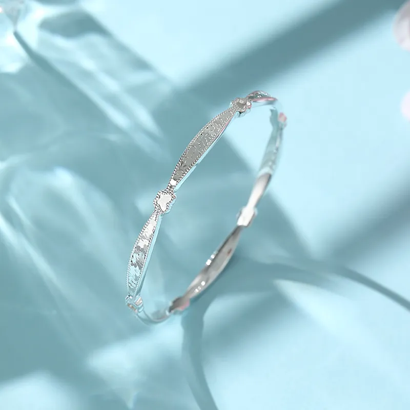 IDEAL 999 Fine Silver Bangles Women's-4