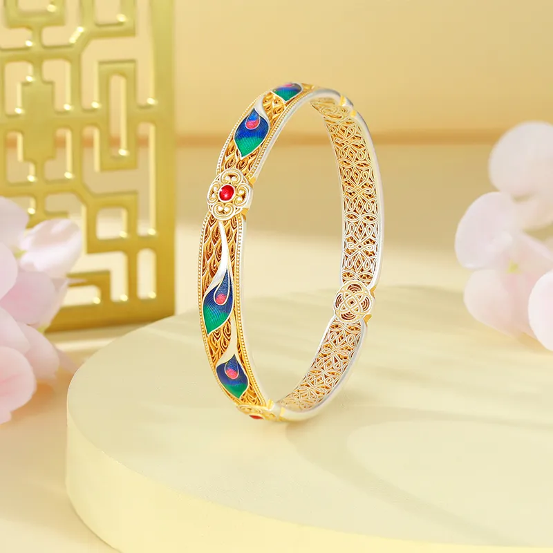 IDEAL 999 Fine Silver Bangles Women's-4