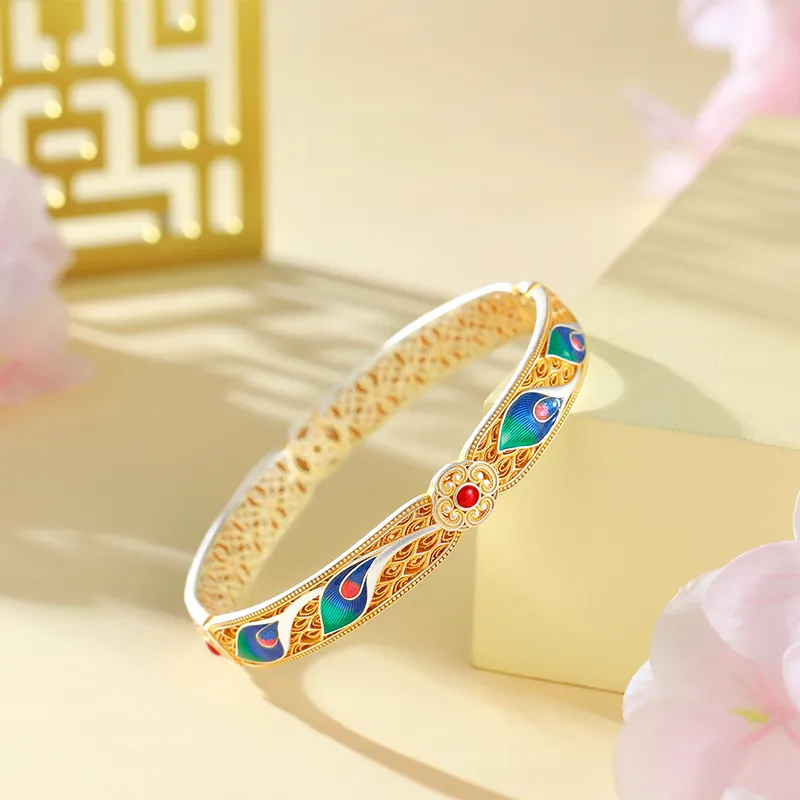 IDEAL 999 Fine Silver Bangles Women's-3
