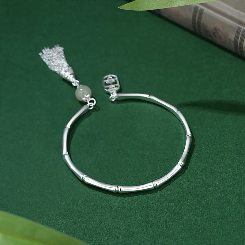 IDEAL 999 Fine Silver Bangles Women's-4