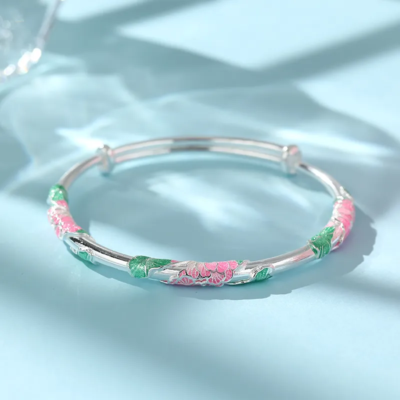 IDEAL 999 Fine Silver Bangles Women's-2