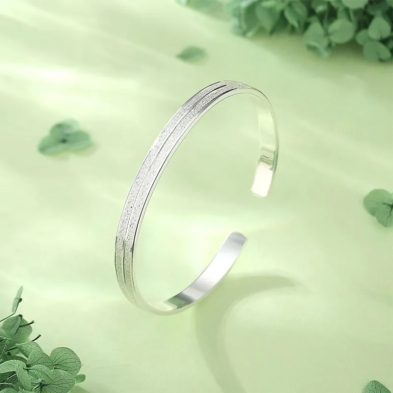 IDEAL 999 Fine Silver Bangles Unisex-2