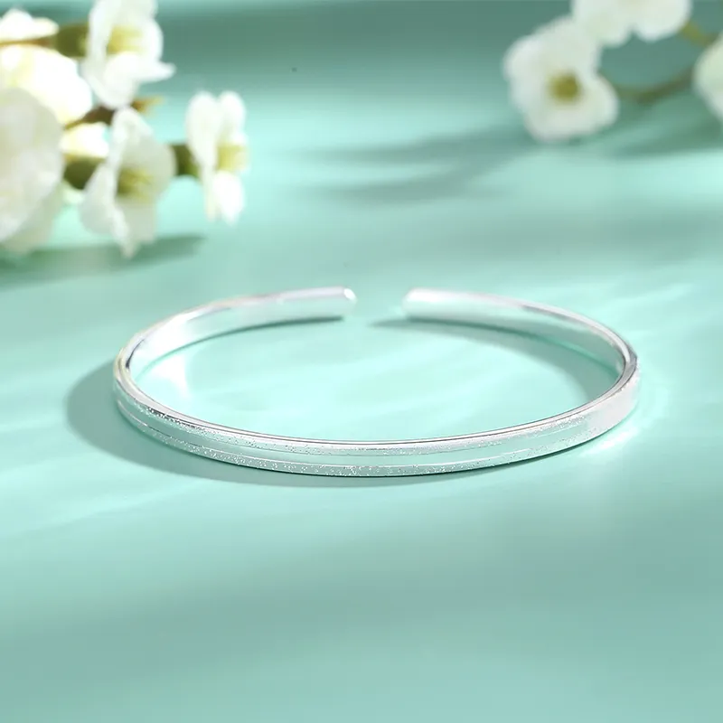 IDEAL 999 Fine Silver Bangles Women's-2