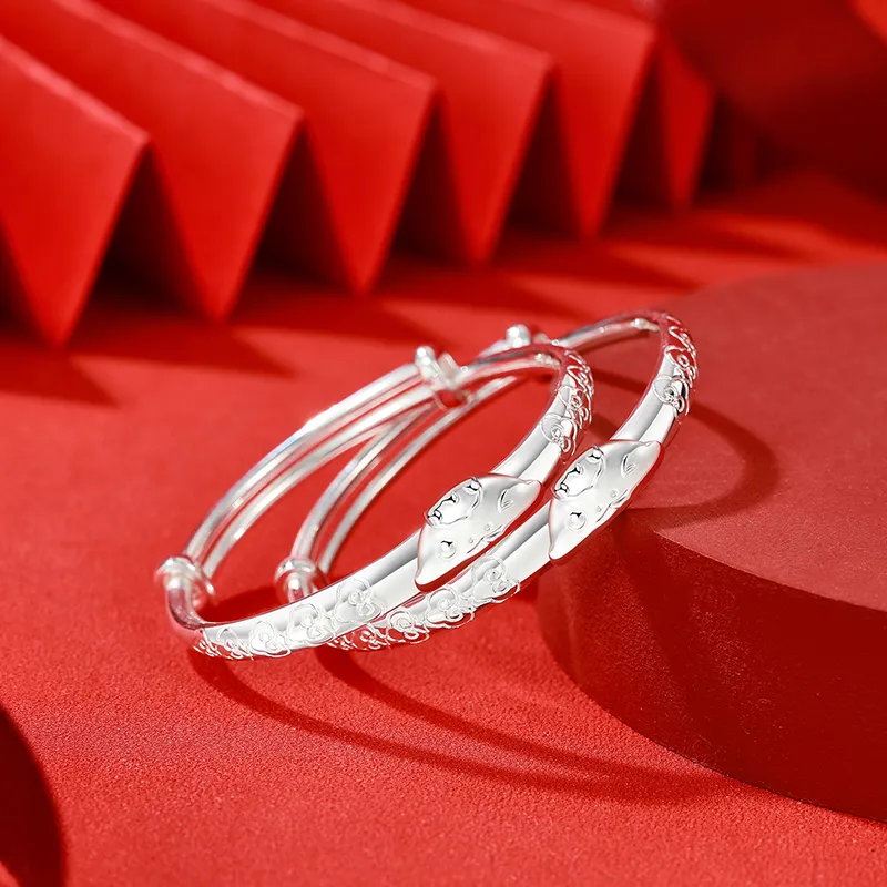 IDEAL S999 Fine Silver Sterling Silver Bracelets Kids'-2