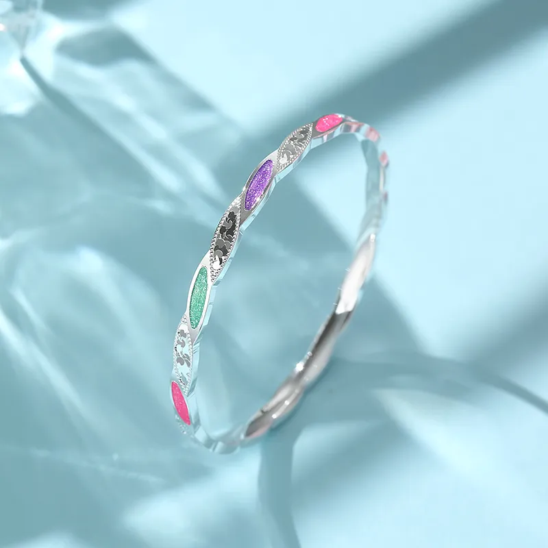 IDEAL 999 Fine Silver Bangles Women's-3