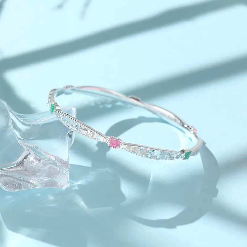 IDEAL 999 Fine Silver Bangles Women's-3