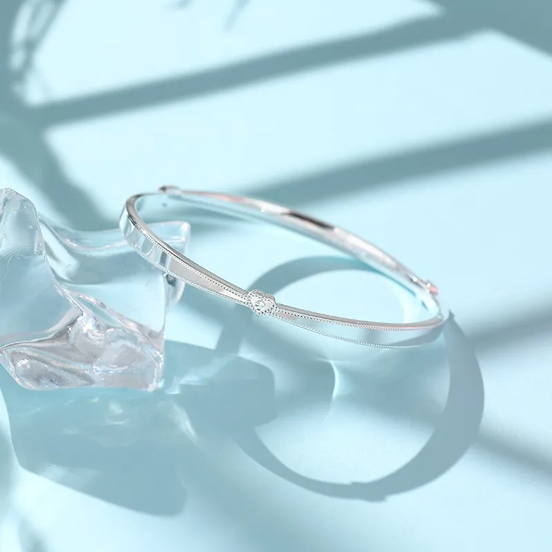 IDEAL 999 Fine Silver Bangles Women's-2
