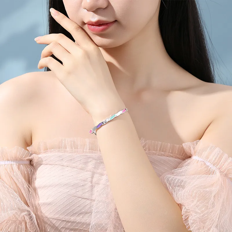 IDEAL 999 Fine Silver Bangles Women's-1