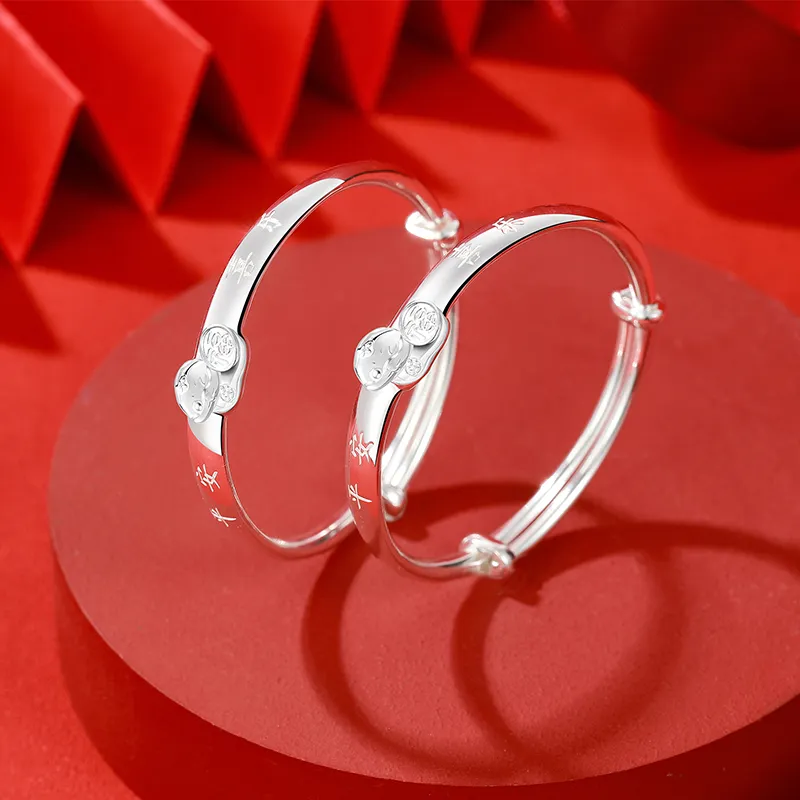 IDEAL S999 Fine Silver Bangles Kids'-2