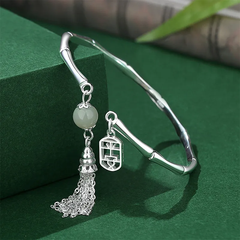 IDEAL 999 Fine Silver Bangles Women's-3