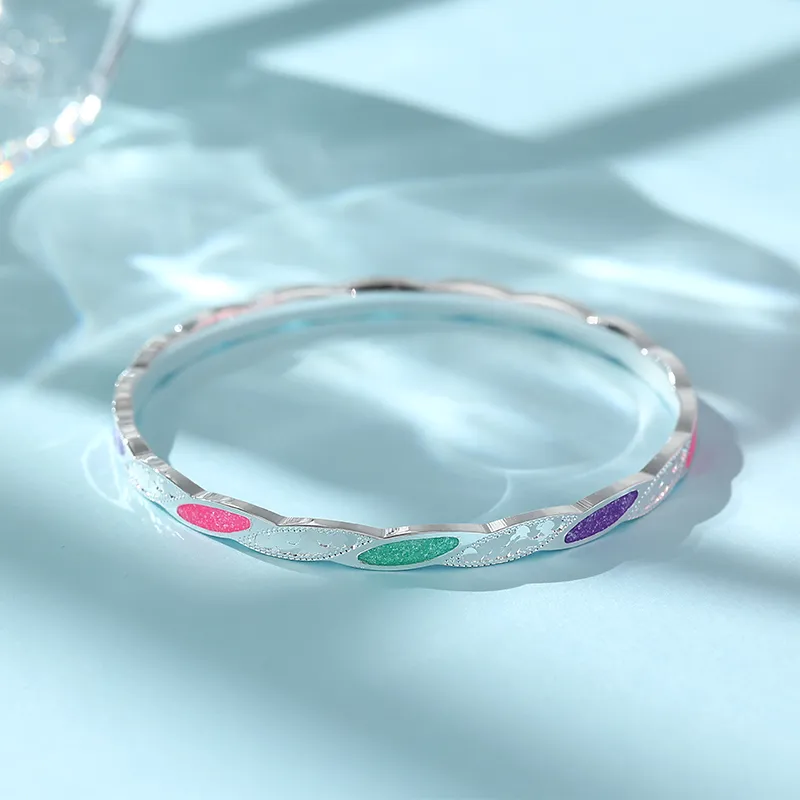 IDEAL 999 Fine Silver Bangles Women's-4
