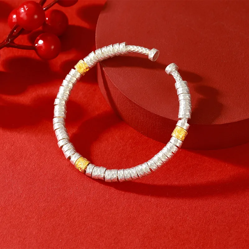IDEAL 999 Fine Silver Bangles Women's-3