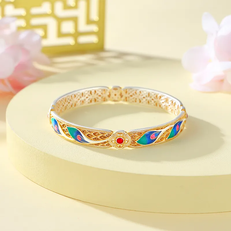 IDEAL 999 Fine Silver Bangles Women's-2