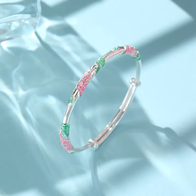 IDEAL 999 Fine Silver Bangles Women's-3