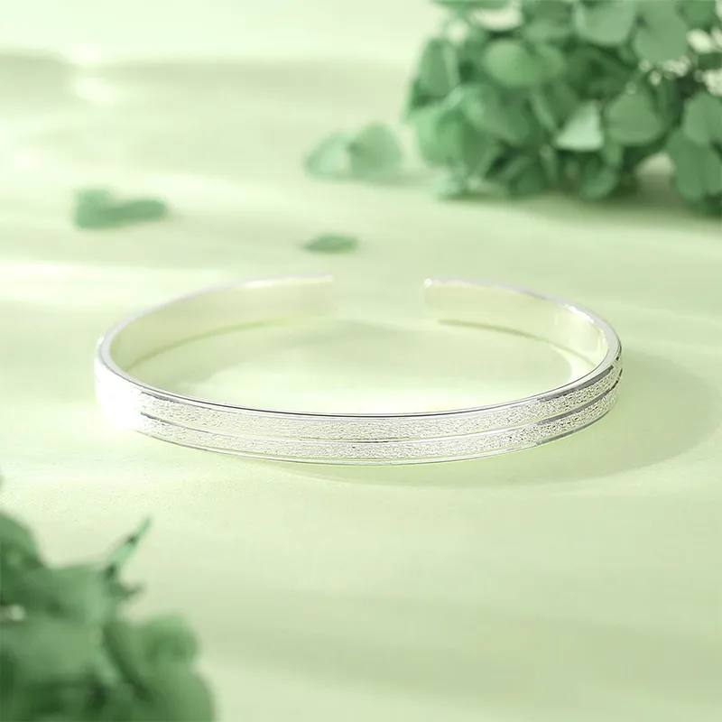 IDEAL 999 Fine Silver Bangles Unisex-3