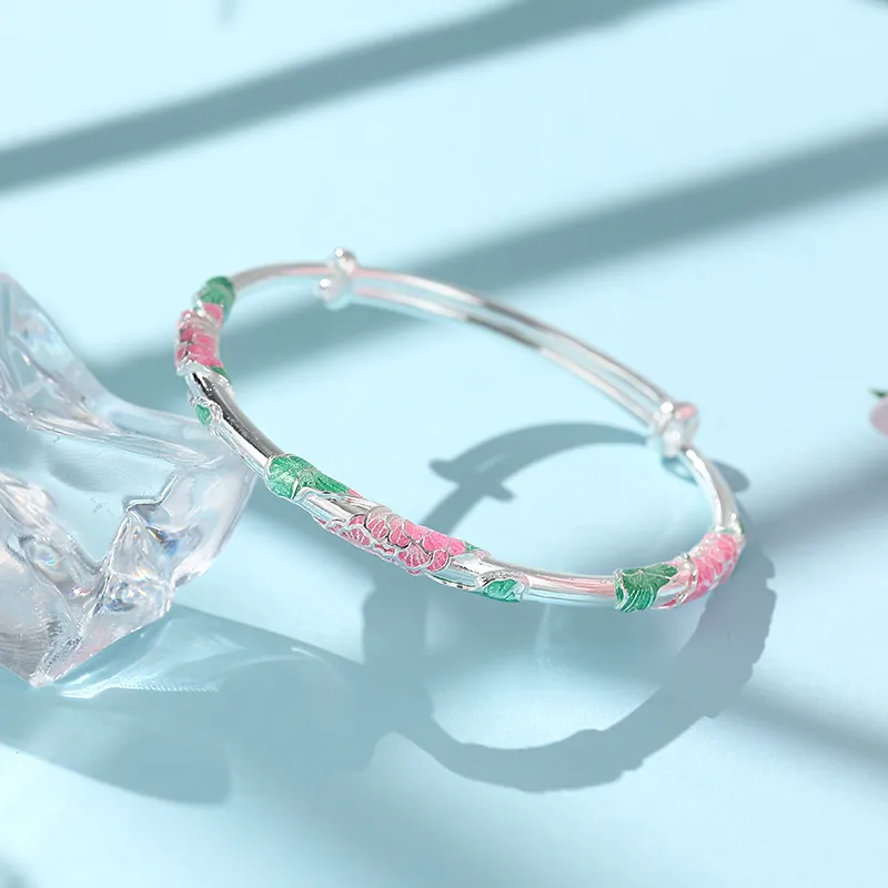 IDEAL 999 Fine Silver Bangles Women's-4