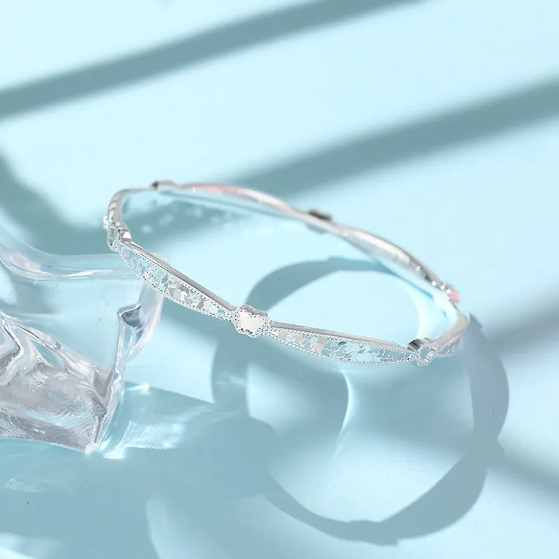 IDEAL 999 Fine Silver Bangles Women's-3