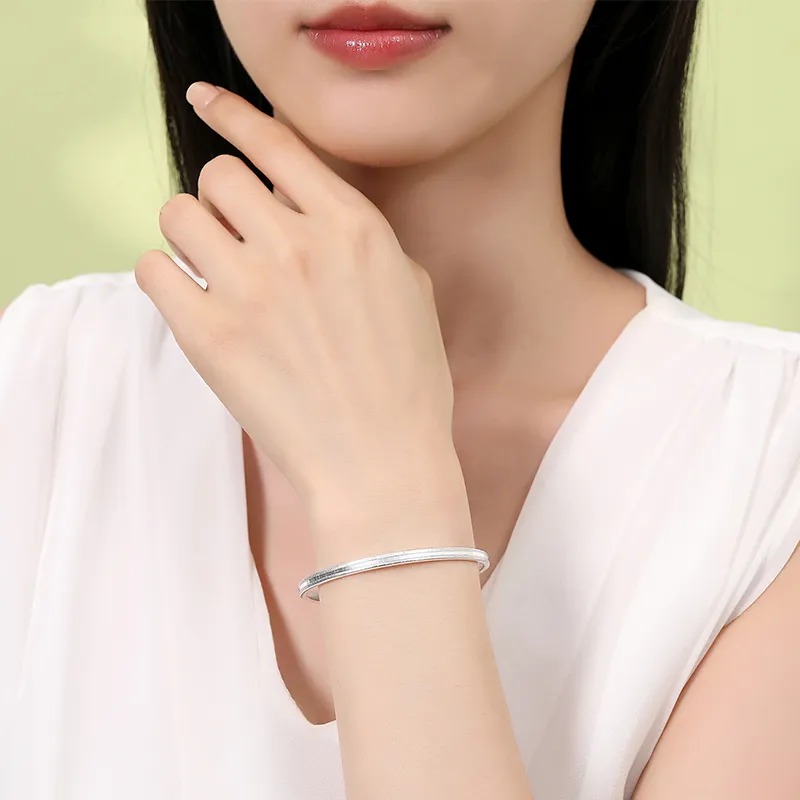 IDEAL 999 Fine Silver Bangles Women's-1
