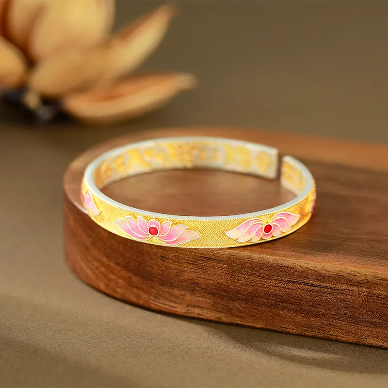 IDEAL 999 Fine Silver Bangles Women's-2
