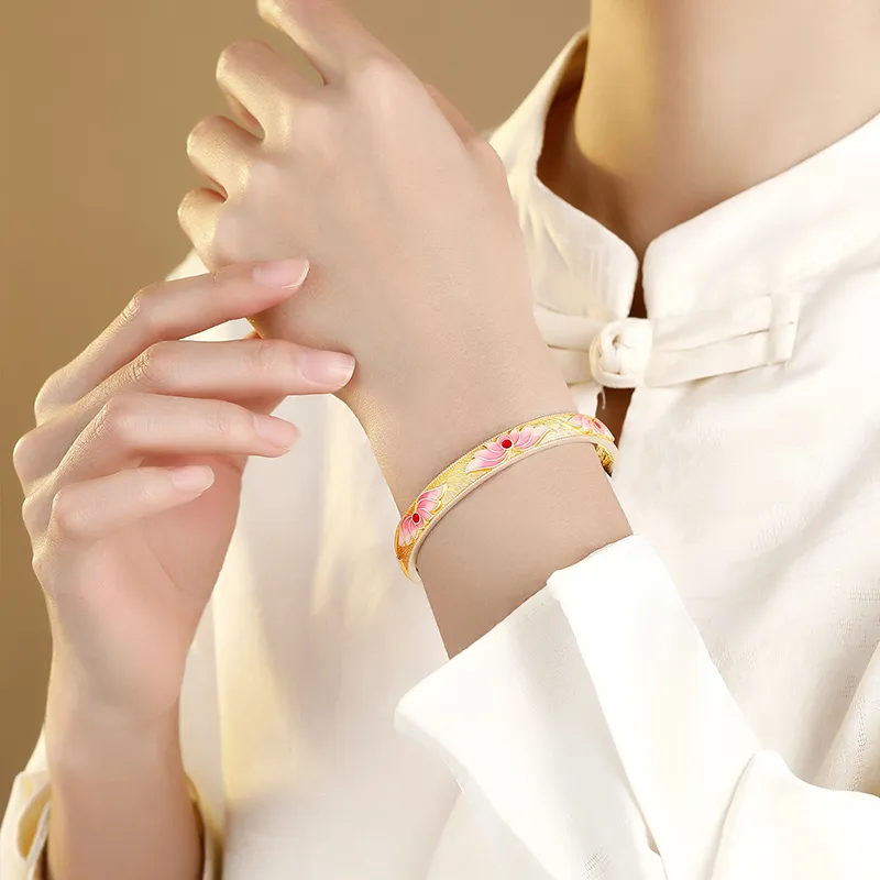 IDEAL 999 Fine Silver Bangles Women's-1
