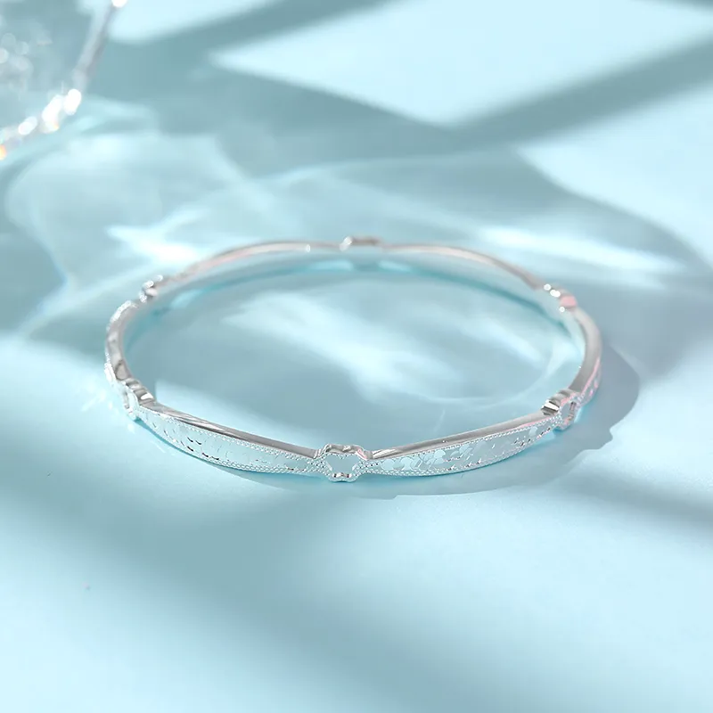 IDEAL 999 Fine Silver Bangles Women's-2