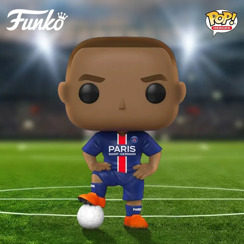 Funko Pop World Cup Soccer Player Paris Saint Germain Kylian Mbappé Chibi Figures 10cm-2