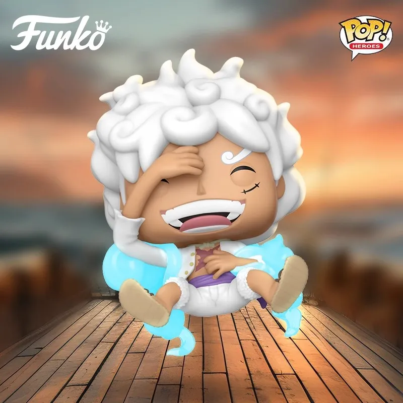 Funko One Piece Character POP! GEAR5 Luffy Doll Desktop Ornament Bonus Gift Chibi Figures 10.5cm-1