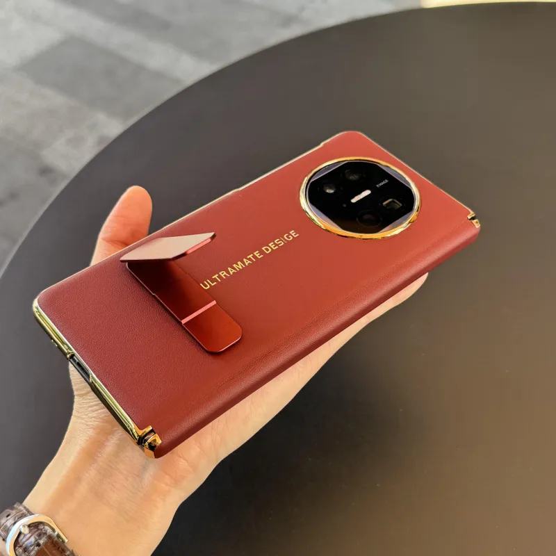 BOLIANSHI Vegan Leather Material Compatibility Huawei Mate5/X3 Center Axis Phone Cases With 270 Rotating Stand-4