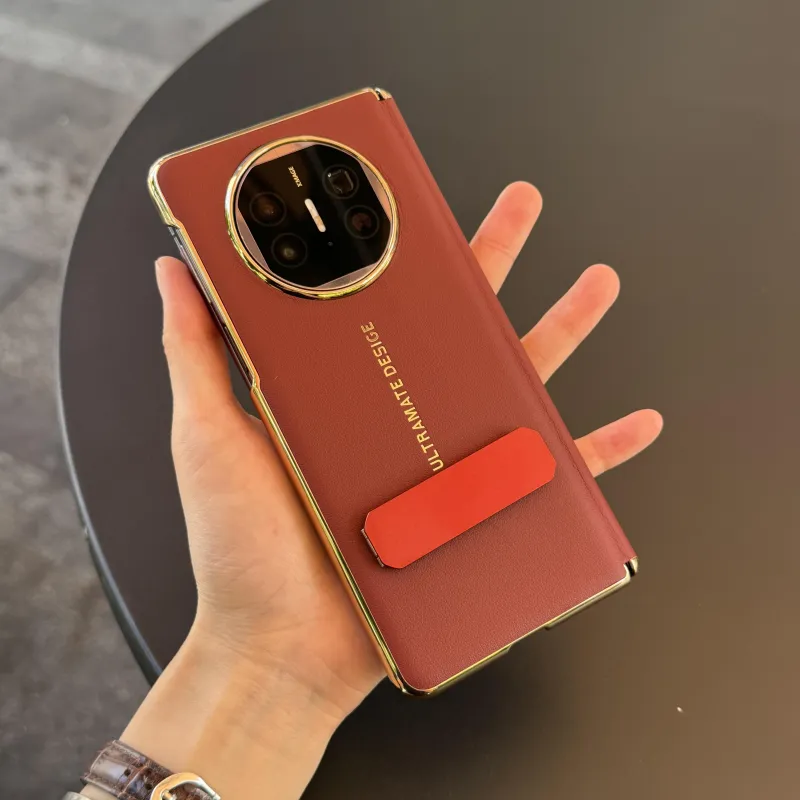 BOLIANSHI Vegan Leather Material Compatibility Huawei Mate5/X3 Center Axis Phone Cases With 270 Rotating Stand-3