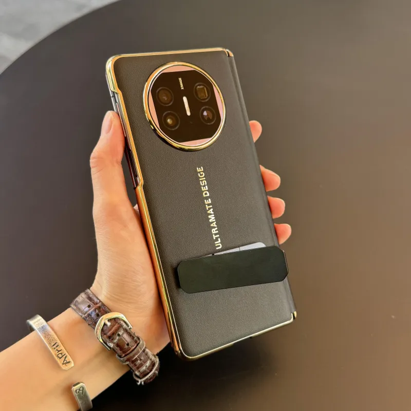 BOLIANSHI Vegan Leather Material Compatibility Huawei Mate5/X3 Center Axis Phone Cases With 270 Rotating Stand-9