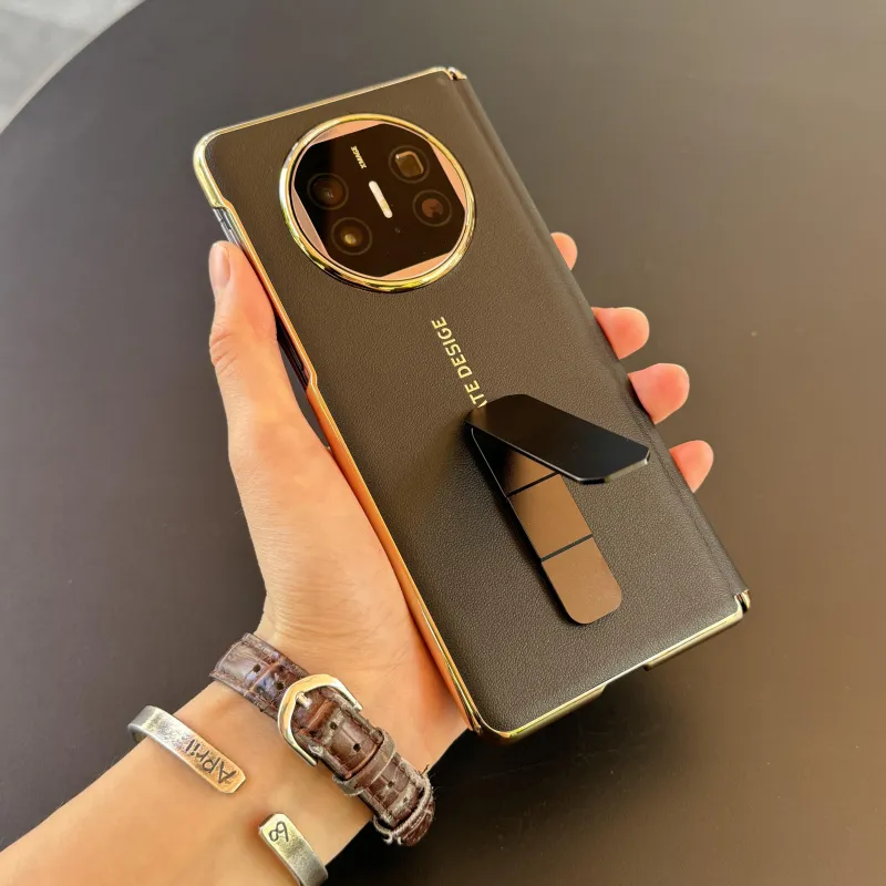 BOLIANSHI Vegan Leather Material Compatibility Huawei Mate5/X3 Center Axis Phone Cases With 270 Rotating Stand-7