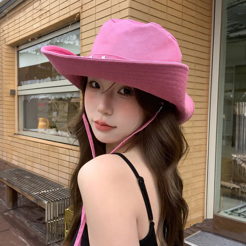 XXOFF Cotton Bucket Hats Women's Rose Red-4