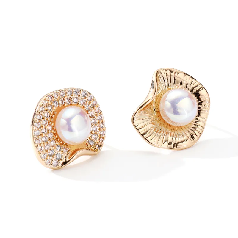 XXOFF Copper Alloy Stud Earrings Women's-4