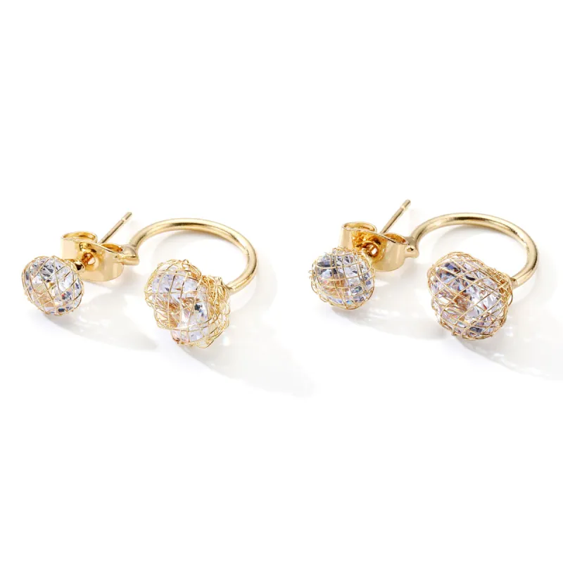 XXOFF Rhinestone Stud Earrings Women's-2