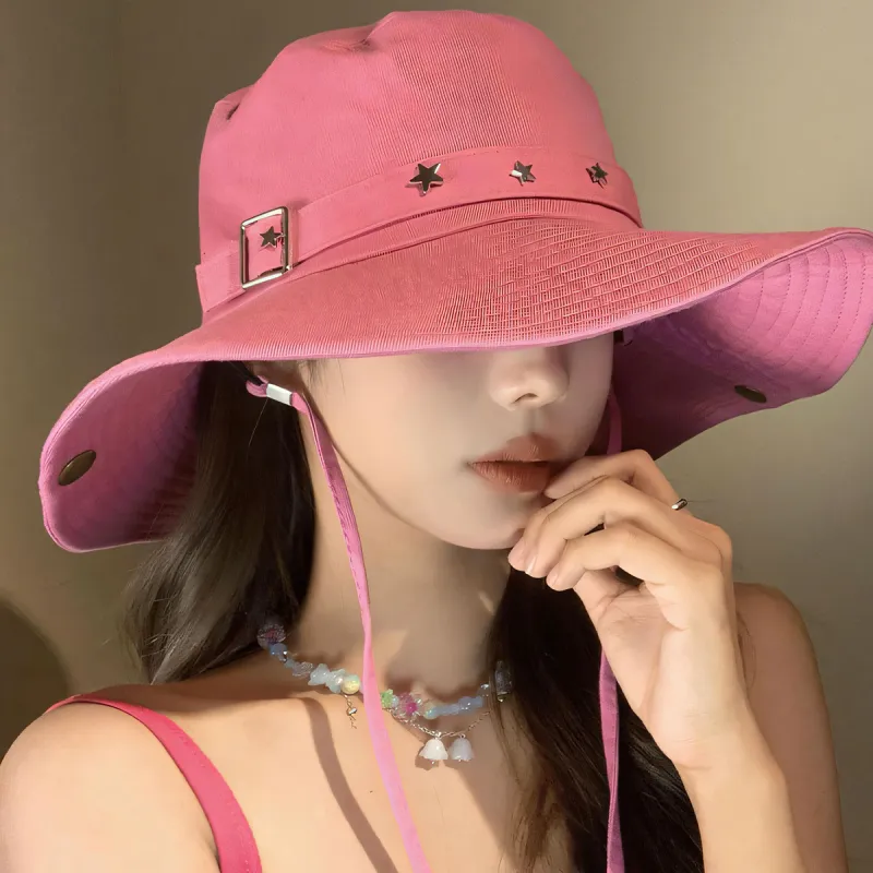 XXOFF Cotton Bucket Hats Women's Rose Red-2