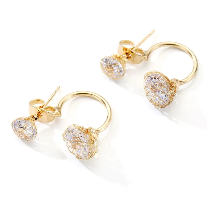 XXOFF Rhinestone Stud Earrings Women's-1