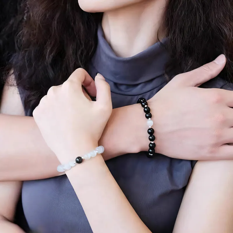 XXOFF Synthetic Glass Cat's Eye Bracelets Unisex-3