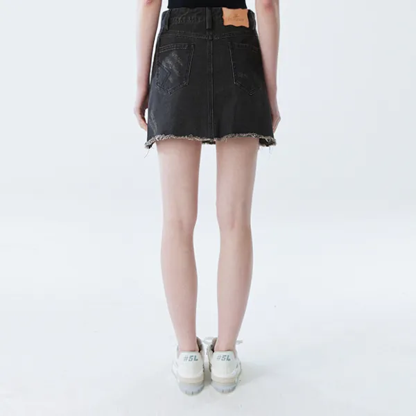 FRAIL STATE Denim Short Skirts Women's Black-3