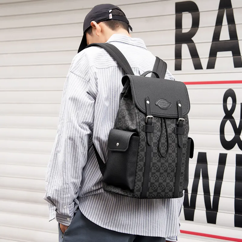 Dickies PVC Polyvinyl Chloride With PU Backpack Men's Black-4
