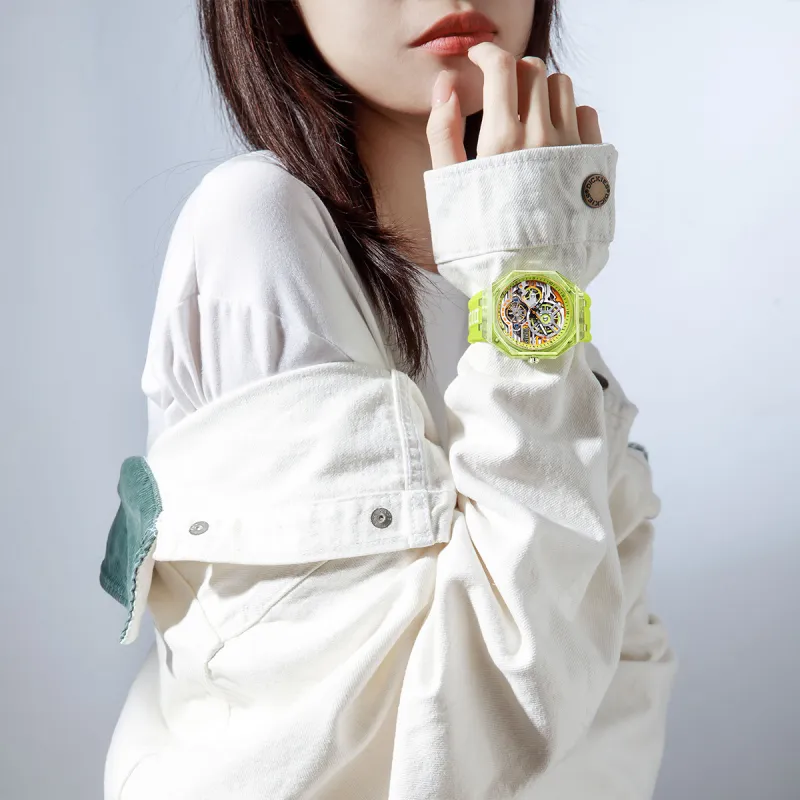 Dickies Starlight Collection Wrist Watch Mechanical Movement Cut Out Dial Unisex Shopping Bag+Box-2