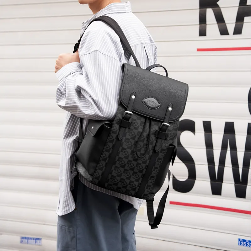 Dickies PVC Polyvinyl Chloride With PU Backpack Men's Black-5