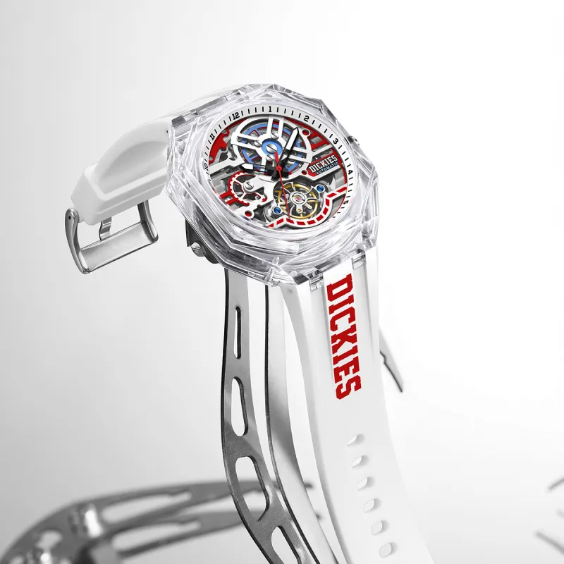 Dickies Starlight Collection Wrist Watch Mechanical Movement Cut Out Dial Unisex Shopping Bag+Box-6