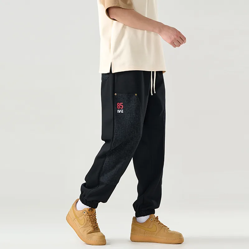 IVEIII Casual Pants Unisex Black-5