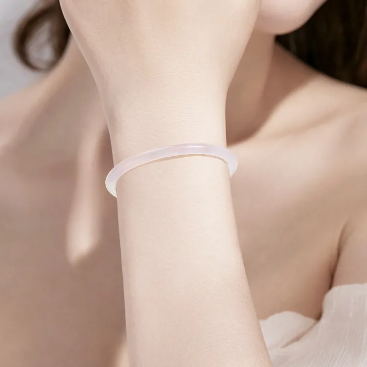 D.Get Chalcedony Bangles Unisex-5