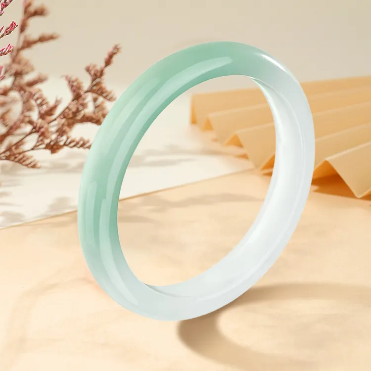 D.Get Chalcedony Jade Bangles Unisex-14