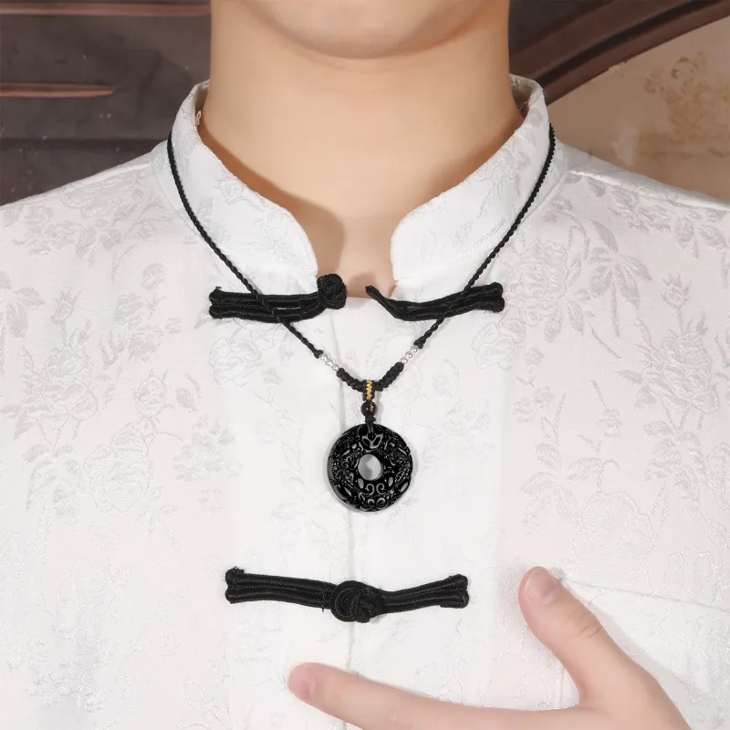 D.Get Obsidian Necklaces Unisex-5