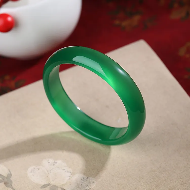 D.Get Chalcedony Jade Bangles Unisex-4