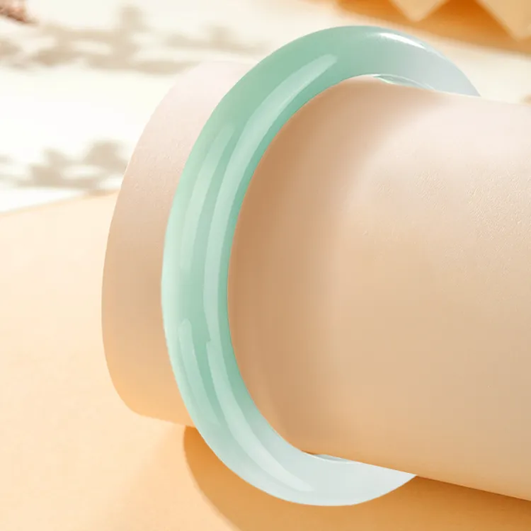 D.Get Chalcedony Jade Bangles Unisex-11