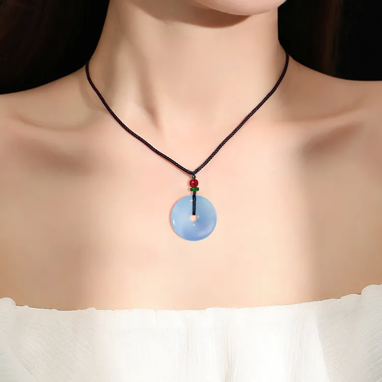 D.Get Chalcedony Necklaces Unisex-4