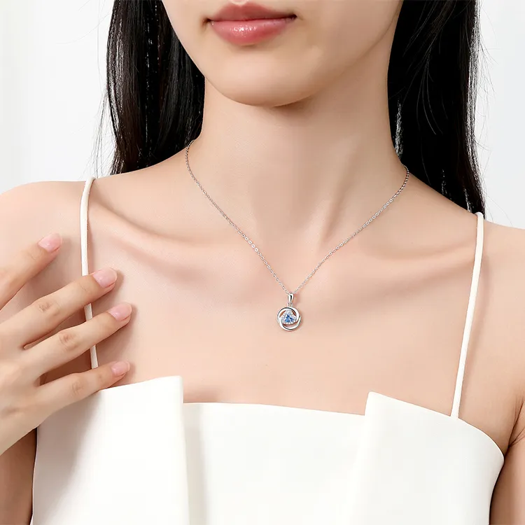 D.Get S925 Silver Necklaces Unisex Women's Good Luck Box-4